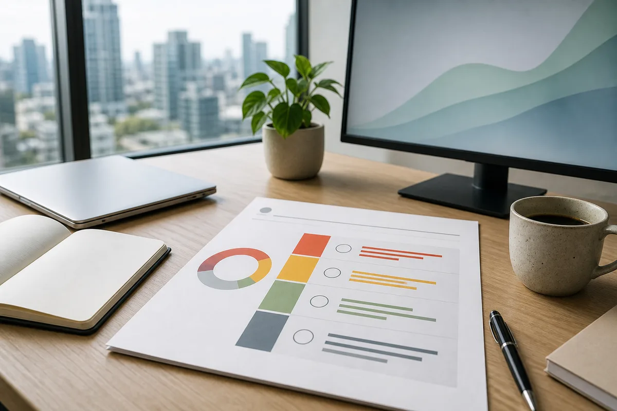 Document d&rsquo;audit imprimé avec recommandations classées par priorité